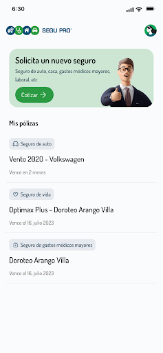 Android application Segu Pro screenshort