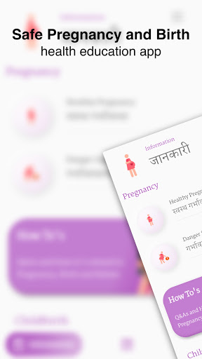 Android application Safe Pregnancy & Birth - Nepal screenshort