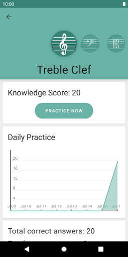 Screenshot of Clefs: Music Reading Trainer