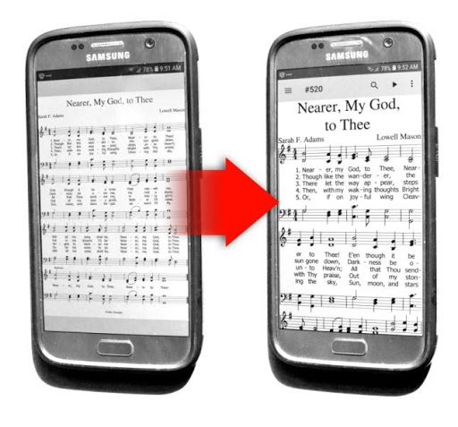 Mobile Hymns Lite —List Viewer Screen 2