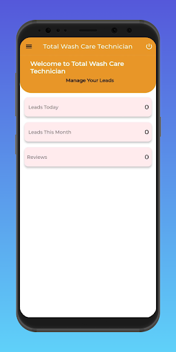 Android application Total Wash Care Technician screenshort
