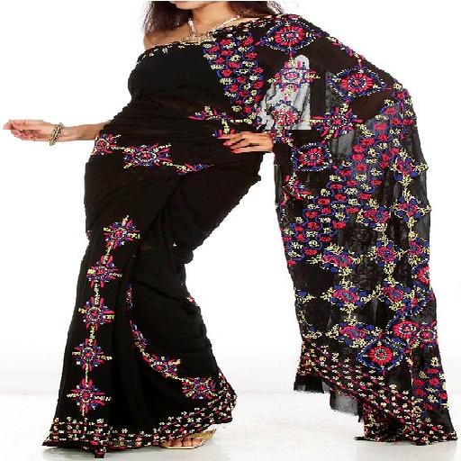 Chikan Saree Fashion Styles.