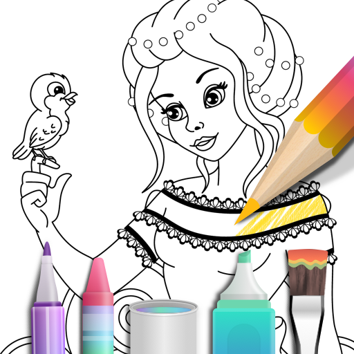 Princess coloring book 3.2.1 Icon