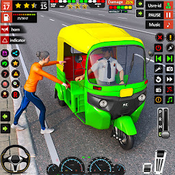 Rickshaw Driving Tourist Game: imaxe da icona
