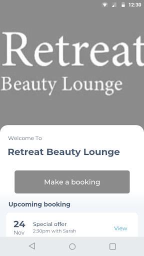 Android application Retreat Beauty Lounge screenshort