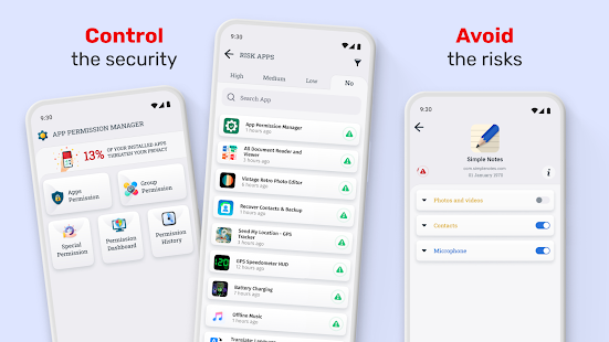 App-Berechtigungsmanager Screenshot