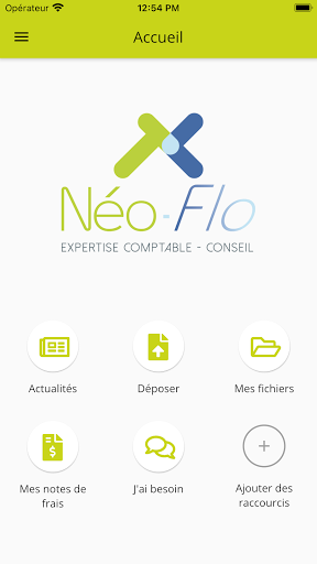 Android application NEO-FLO connect screenshort