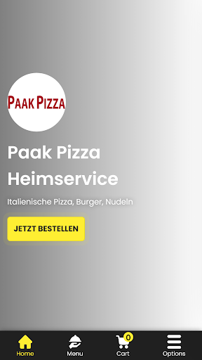 Android application Paak Pizza Heimservice screenshort
