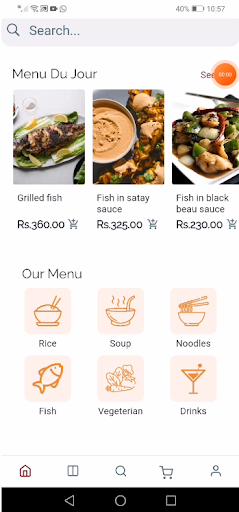 Android application PTP Resto screenshort