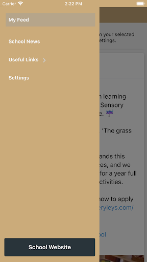 The Ryleys School Parent App Screen 2