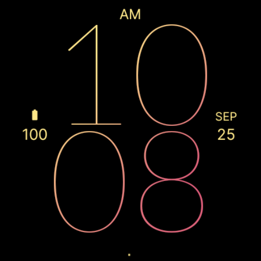 Peach Line Watch Face screenshot 3