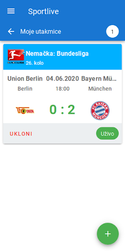 Android application Sportlive DC screenshort