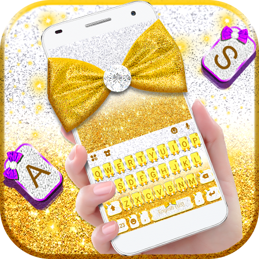 Gold Diamond Bowknot Keyboard logo