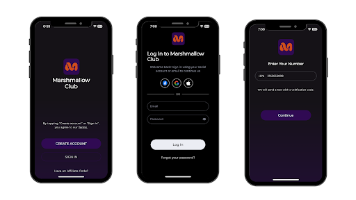 Marshmallow Club Screen 2