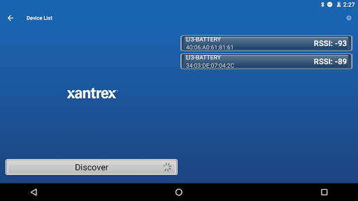 Android application Xantrex Battery screenshort