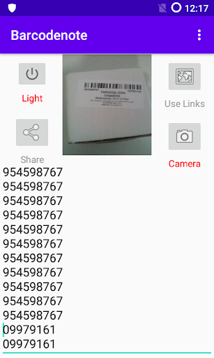 Notepad + barcode reader screenshot 2