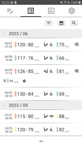 Blood Pressure Tracker Screen 2