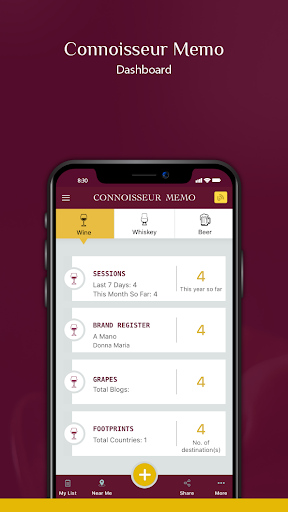 Android application Connoisseur Memo screenshort