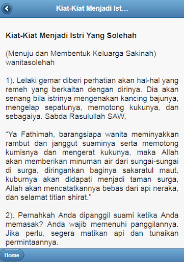 Hanya Untuk Istri Sholehah