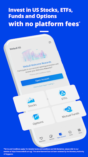 Android application Webull: Low-Cost US Trades screenshort