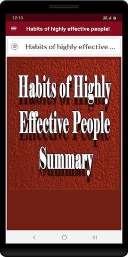 Android application Habits of highly effective peo screenshort