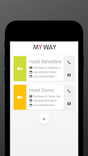 Android application MyWAY screenshort