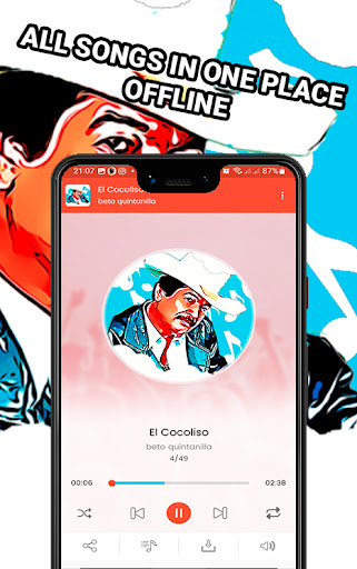 Android application Beto Quintanilla Musica Lyrics screenshort