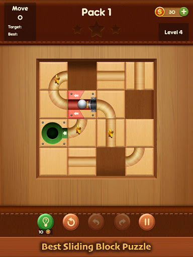 Slide the Ball - Unroll the Ball Puzzle