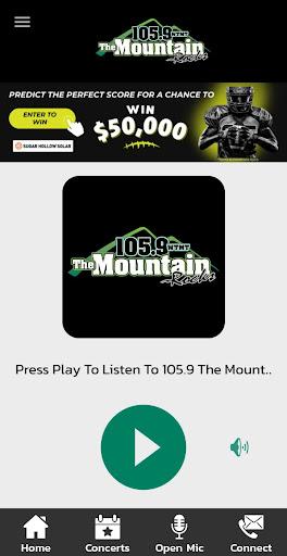 Android application 105.9 The Mountain screenshort