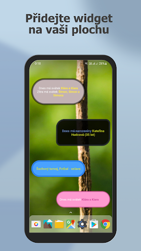 Svátky a narozeniny widget Screen 2