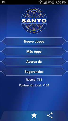 Android application Quien quiere ser Santo screenshort