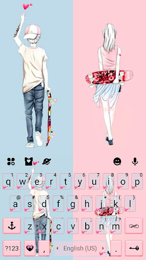 Romantic Lover Keyboard Theme Screen 2