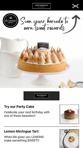 Android application Pattison's Patisserie screenshort