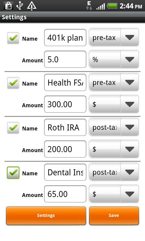Android application Payroll Guru screenshort