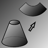 Flat pattern cone. icon