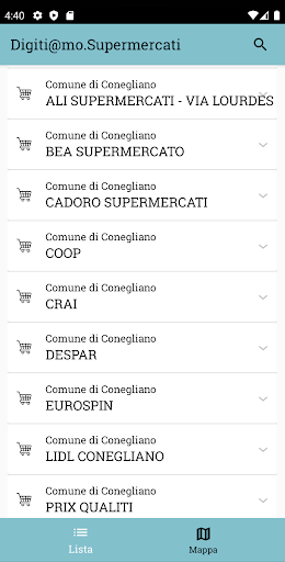Android application Digiti@mo.Supermercati screenshort