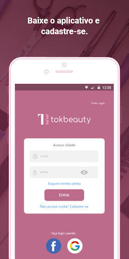 Android application Tokbeauty - Serviços de beleza screenshort