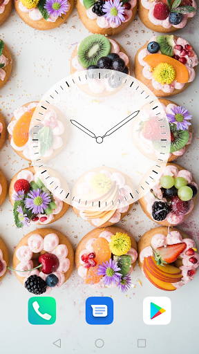 Analog Clock Widget Colored Screen 3