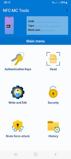 NFC-MC Tools Screen 3