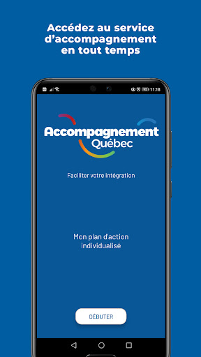 Android application Accompagnement Québec screenshort