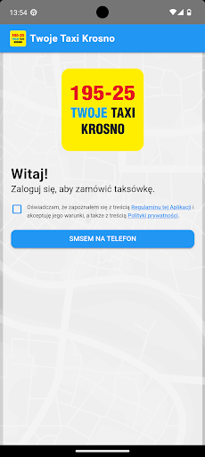Android application Twoje Taxi Krosno screenshort