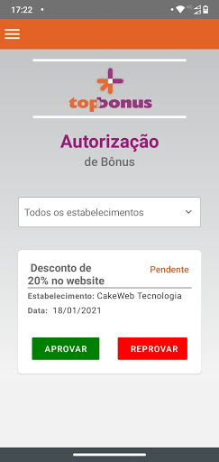 Android application TopBonus screenshort