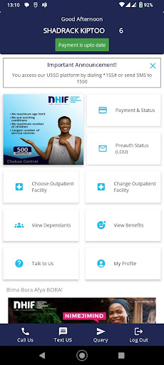 My NHIF Screen 3