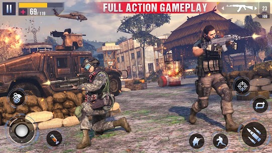 Real Commando Secret Mission MOD APK (God Mode, Enemy Cant Attack) 19