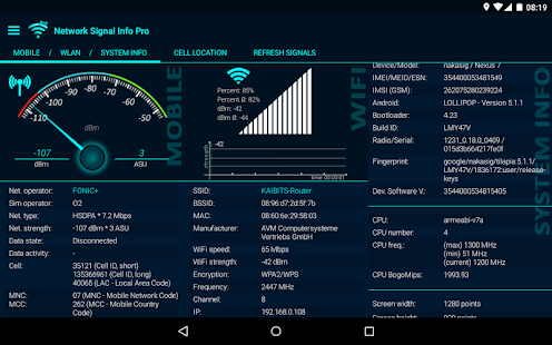 Network Signal Info Pro Screenshot