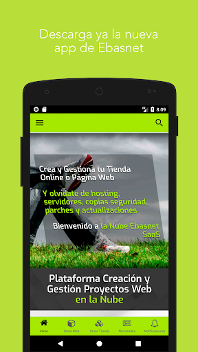 Android application Ebasnet screenshort