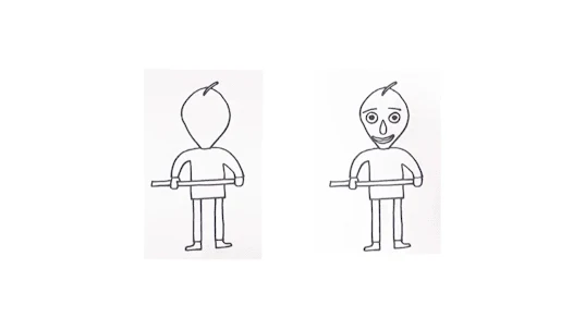 How to draw Baldi