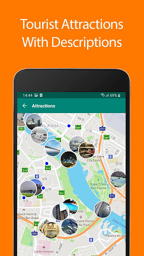Android application Dubai Offline Map and Travel G screenshort