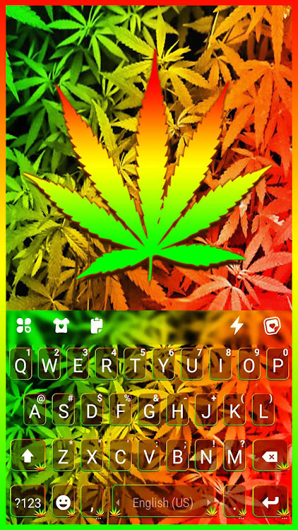 Bright Neon Weed Keyboard Back - 8.7.1_0619 - (Android)