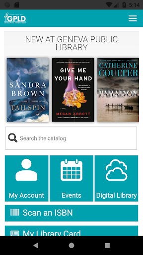 Android application Geneva Public Library screenshort